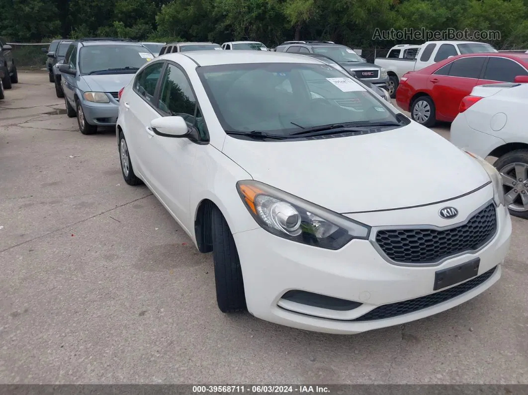 2016 Kia Forte Lx White vin: KNAFK4A67G5551437