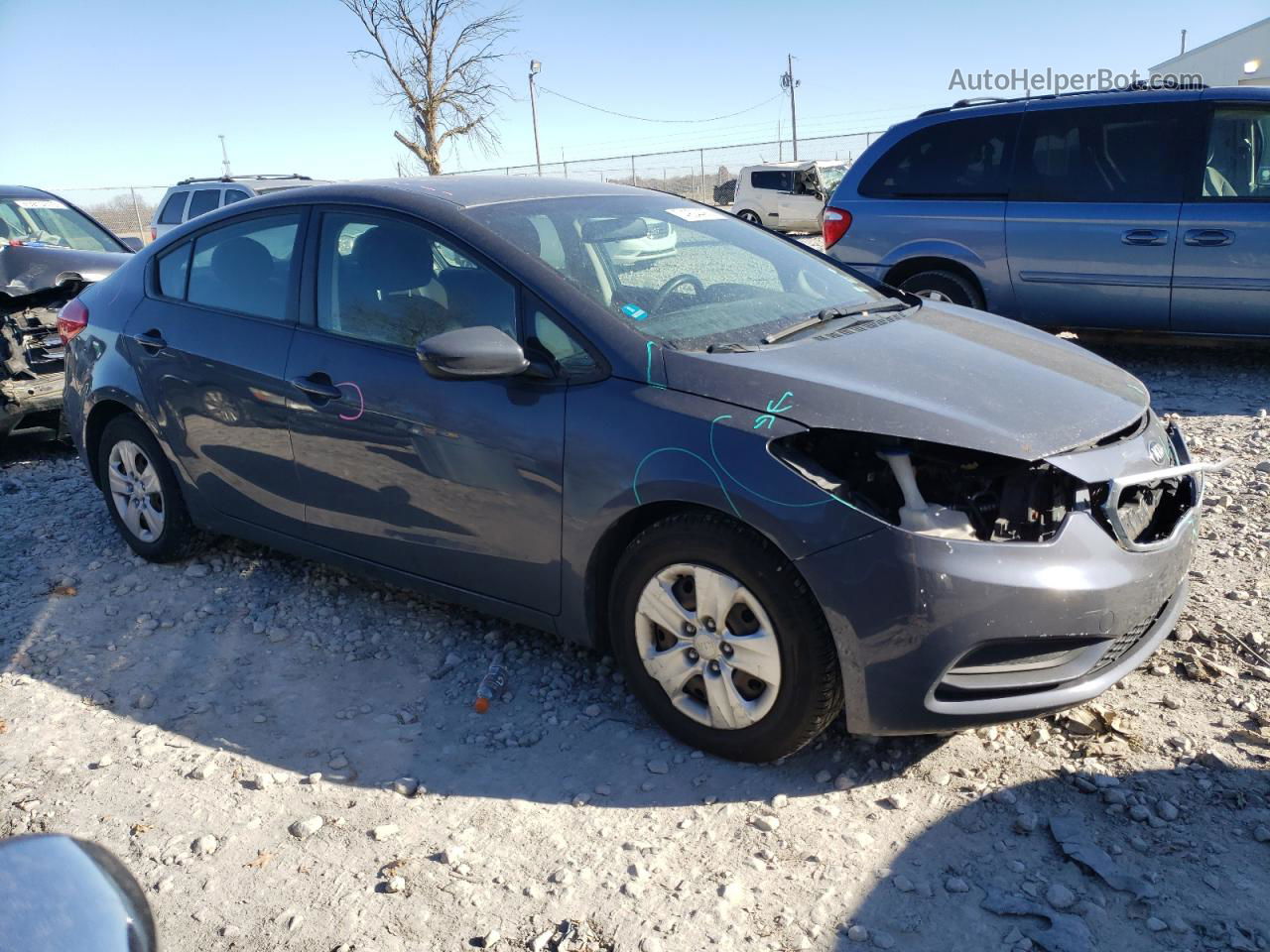 2016 Kia Forte Lx Blue vin: KNAFK4A67G5567069