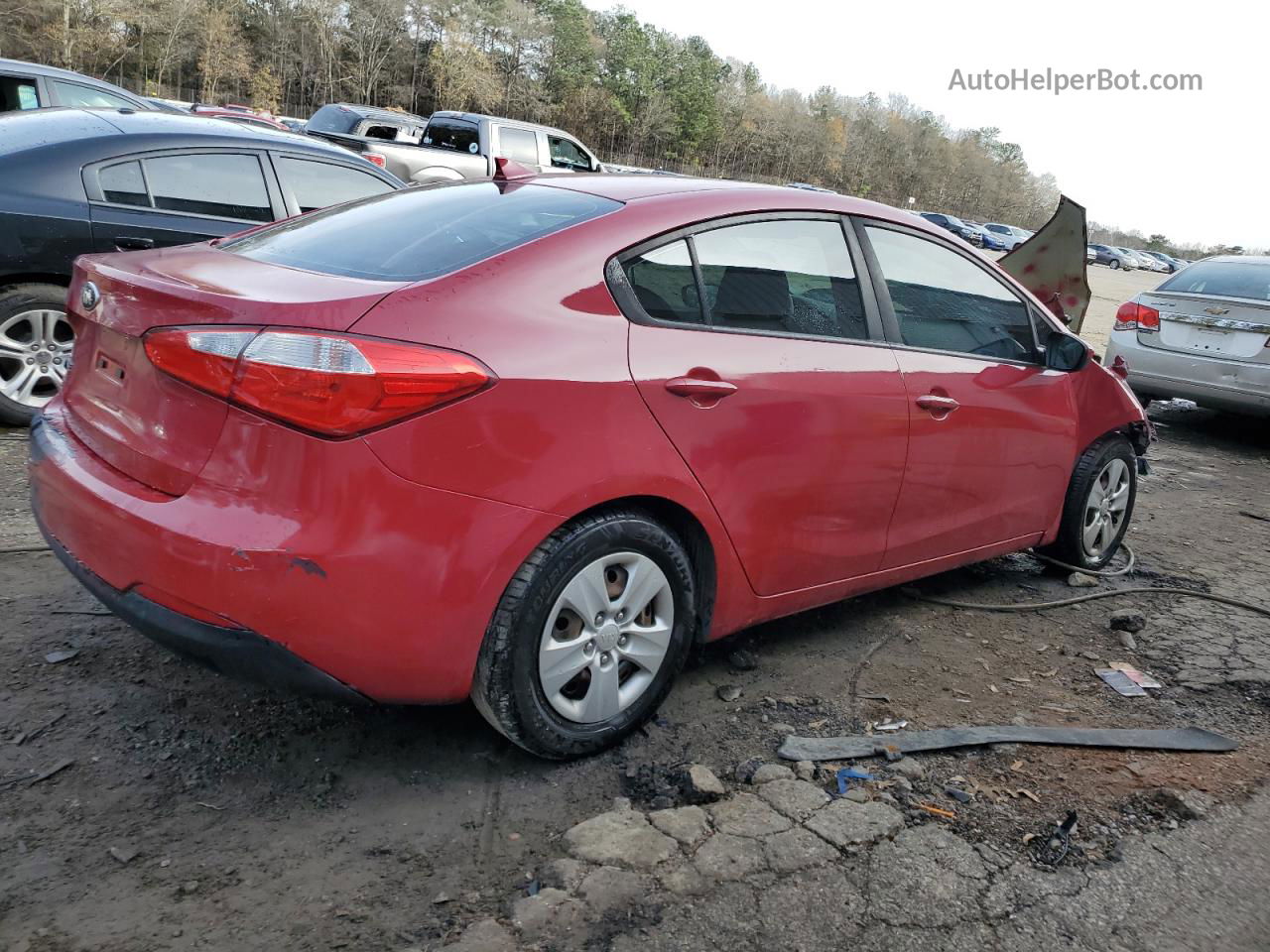 2016 Kia Forte Lx Красный vin: KNAFK4A67G5588701