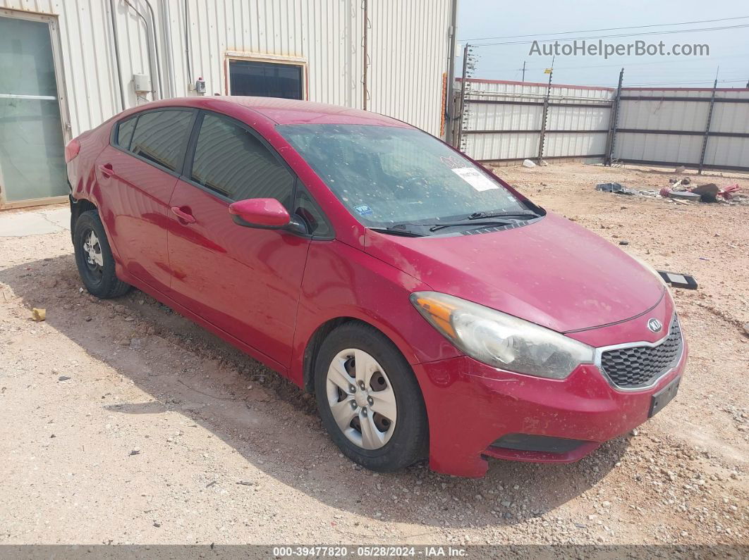 2016 Kia Forte Lx Red vin: KNAFK4A67G5606890