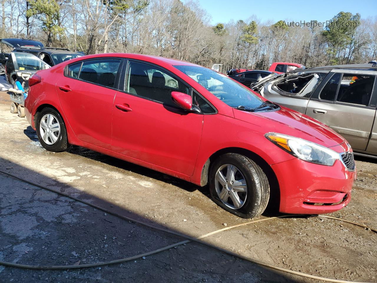 2016 Kia Forte Lx Red vin: KNAFK4A68G5438449