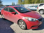 2016 Kia Forte Lx Red vin: KNAFK4A68G5463058