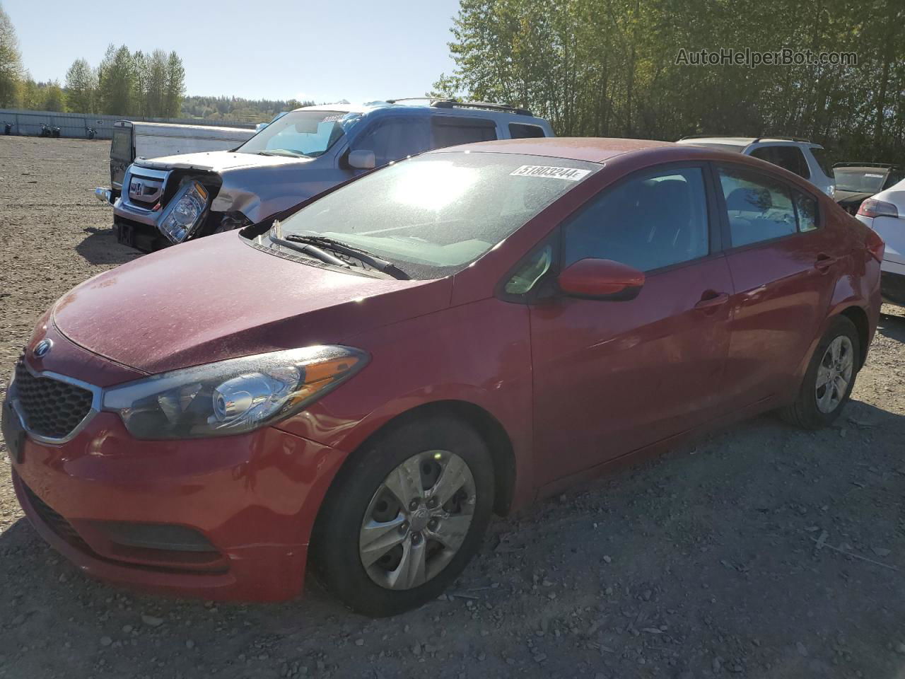 2016 Kia Forte Lx Красный vin: KNAFK4A68G5463058