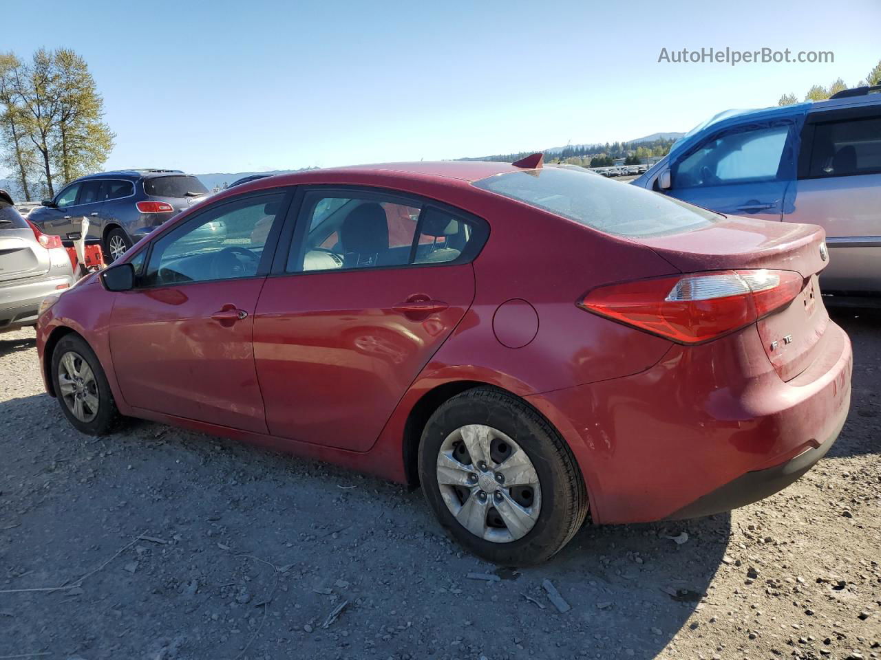 2016 Kia Forte Lx Красный vin: KNAFK4A68G5463058