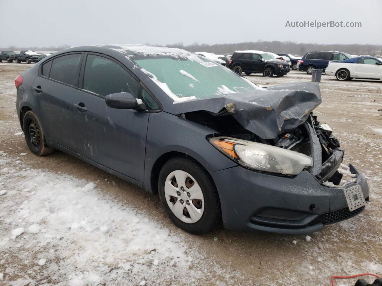 2016 Kia Forte Lx Gray vin: KNAFK4A68G5537658