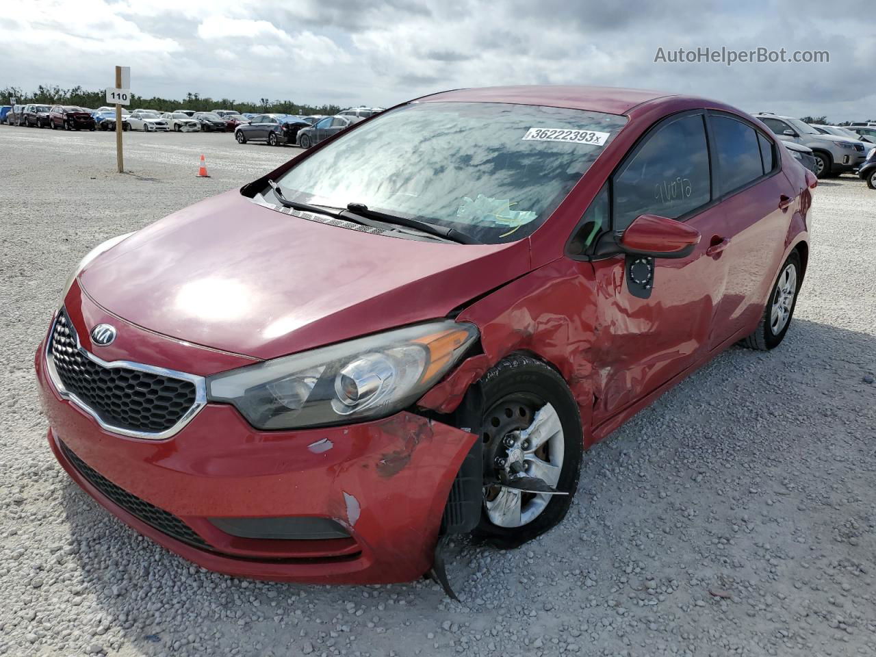 2016 Kia Forte Lx Red vin: KNAFK4A68G5566044