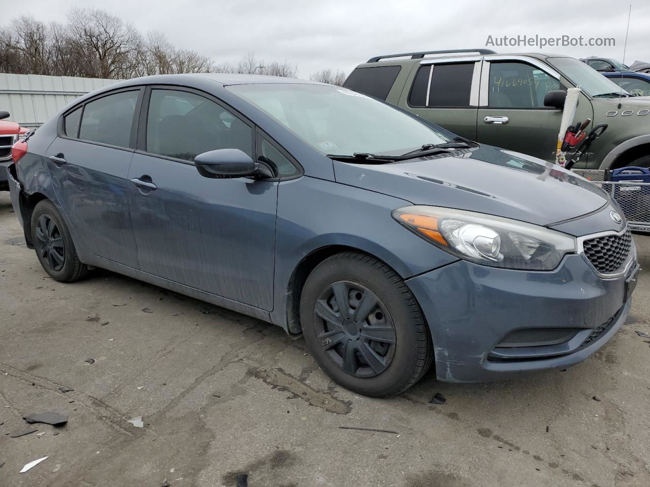 2016 Kia Forte Lx Gray vin: KNAFK4A68G5611483