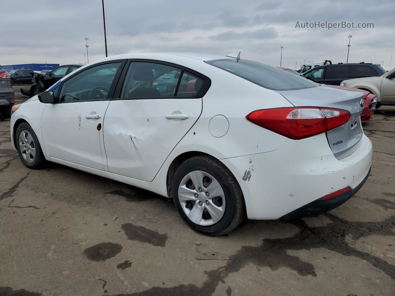 2016 Kia Forte Lx White vin: KNAFK4A68G5615713