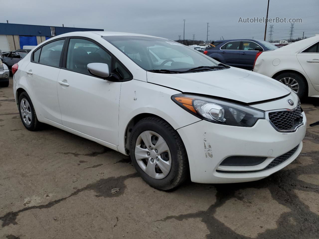 2016 Kia Forte Lx White vin: KNAFK4A68G5615713