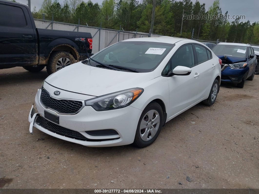 2016 Kia Forte Lx White vin: KNAFK4A69G5469404