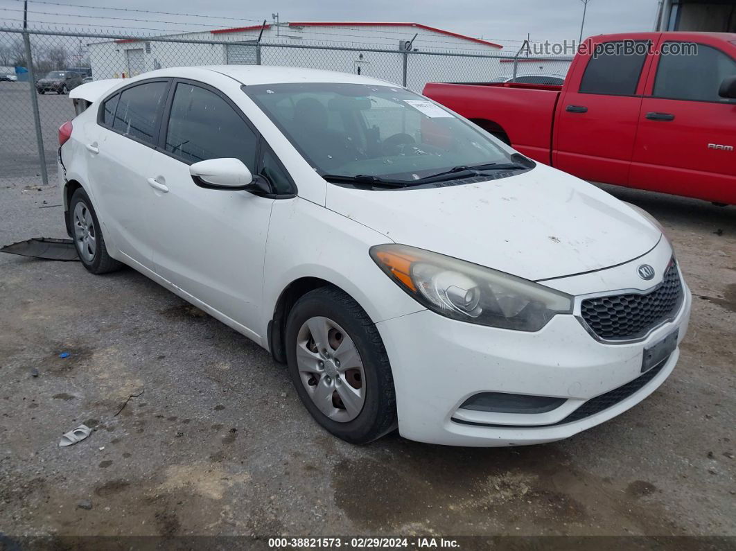 2016 Kia Forte Lx White vin: KNAFK4A69G5554484