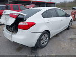 2016 Kia Forte Lx White vin: KNAFK4A69G5554484