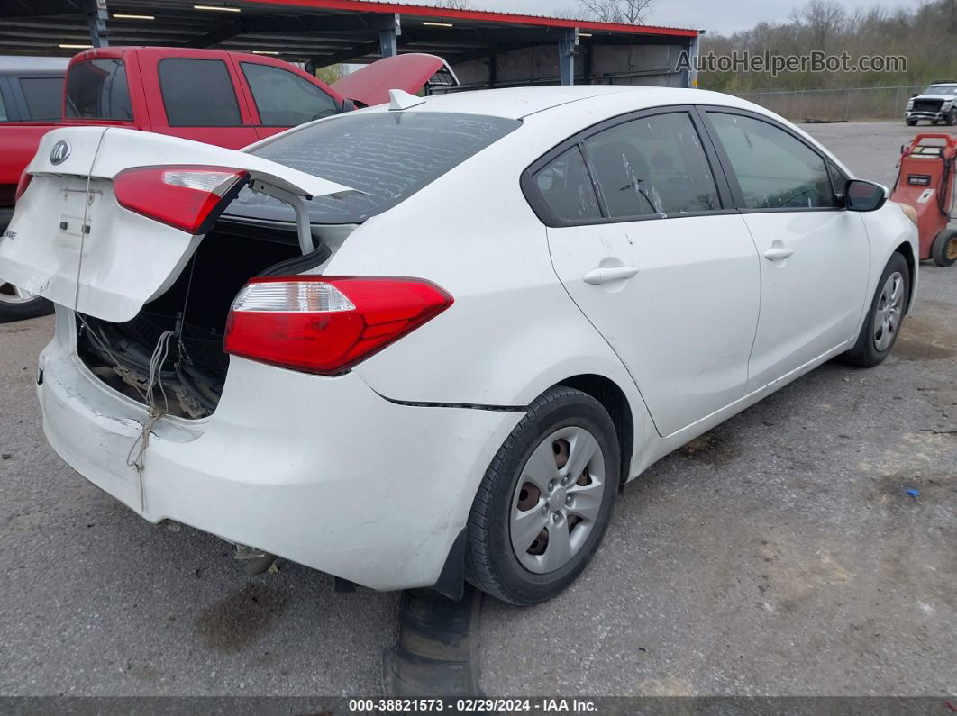 2016 Kia Forte Lx White vin: KNAFK4A69G5554484