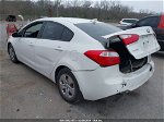 2016 Kia Forte Lx White vin: KNAFK4A69G5554484