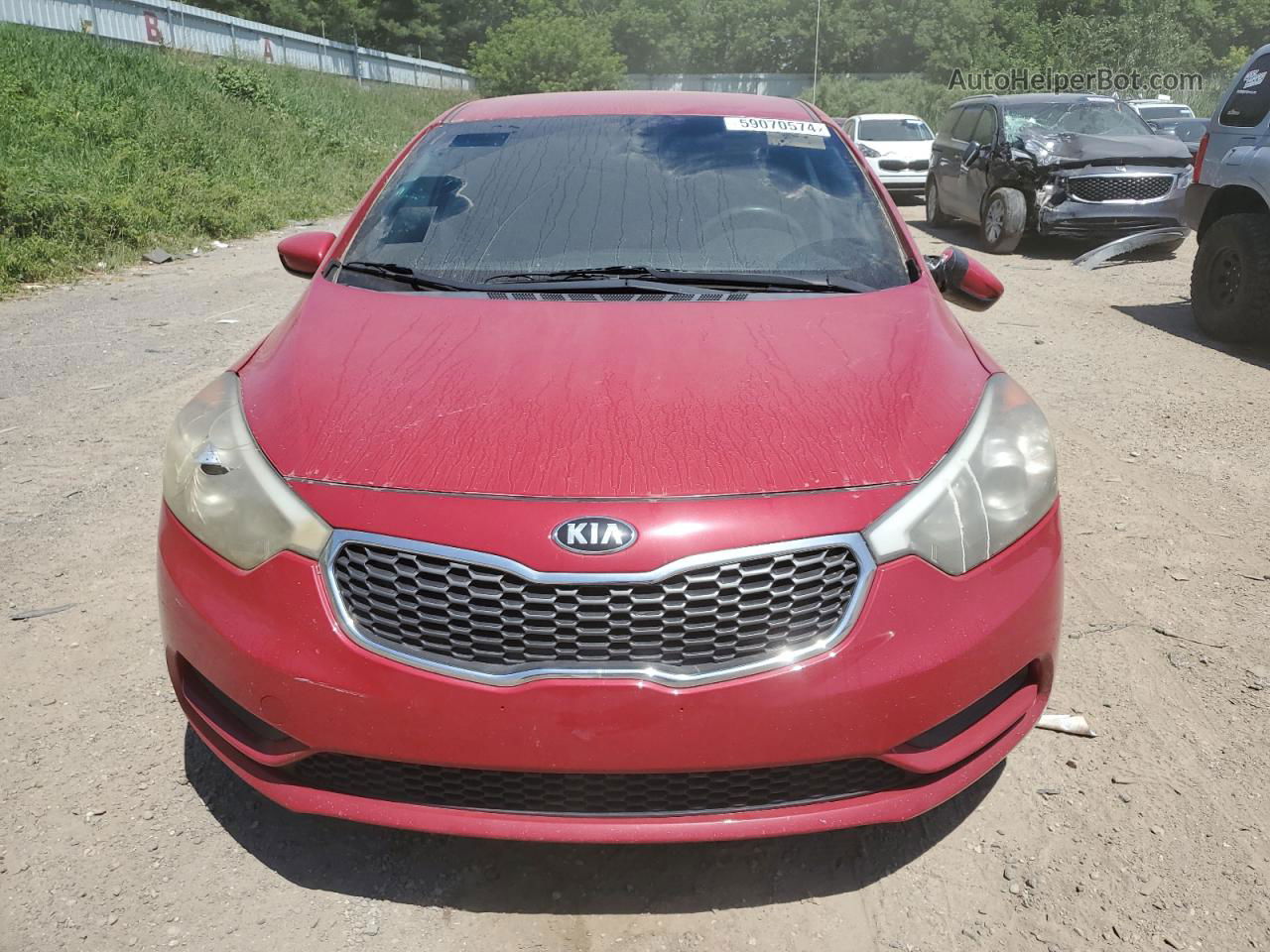 2016 Kia Forte Lx Red vin: KNAFK4A69G5567994