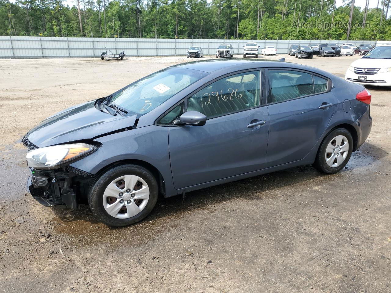 2016 Kia Forte Lx Gray vin: KNAFK4A69G5570989