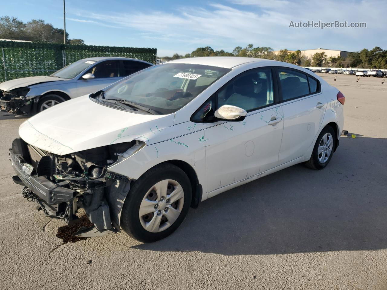 2016 Kia Forte Lx White vin: KNAFK4A69G5604610