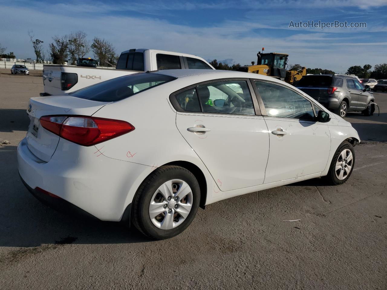 2016 Kia Forte Lx White vin: KNAFK4A69G5604610