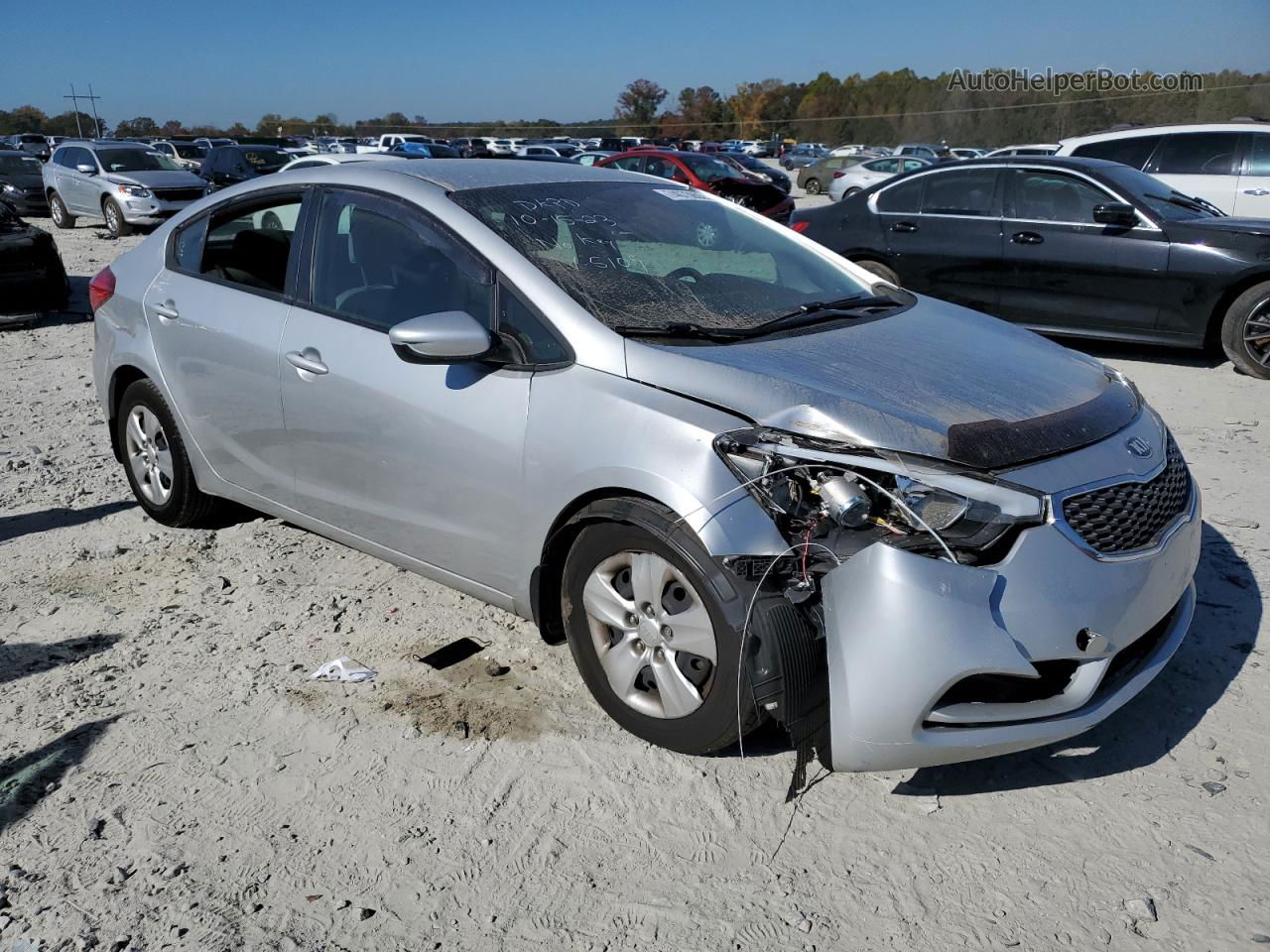 2016 Kia Forte Lx Silver vin: KNAFK4A69G5605109