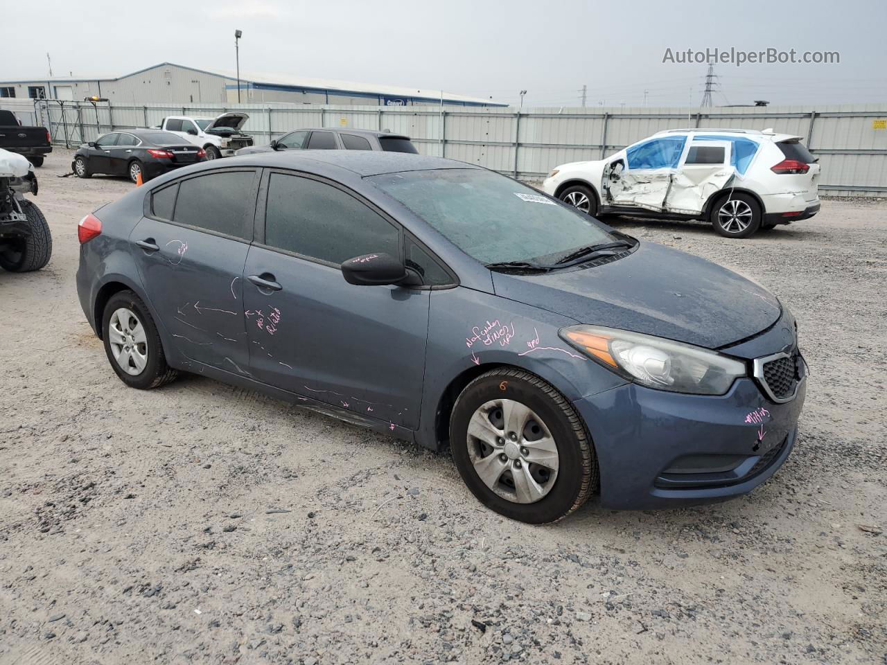 2016 Kia Forte Lx Синий vin: KNAFK4A6XG5565736