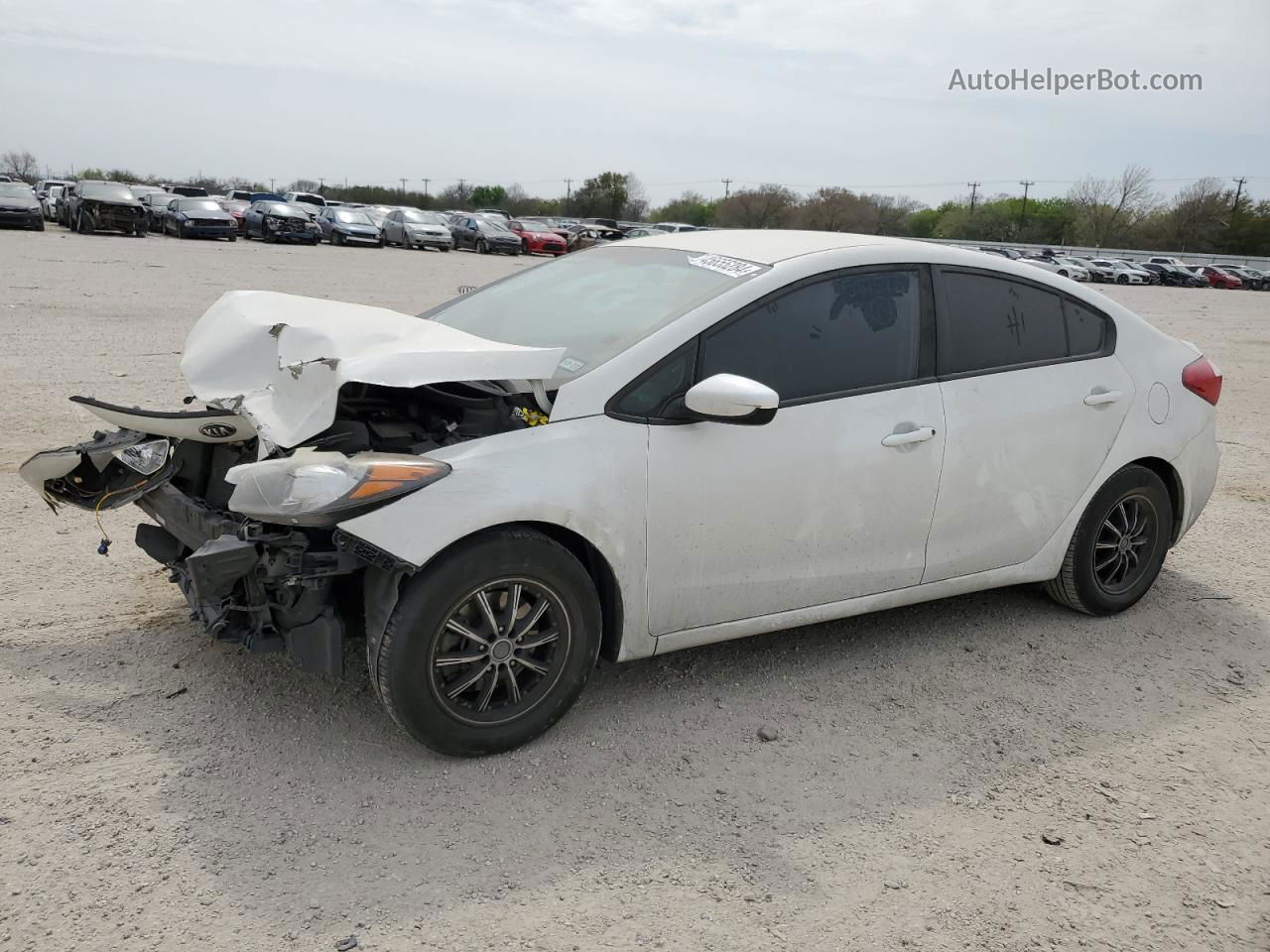 2016 Kia Forte Lx White vin: KNAFK4A6XG5587543