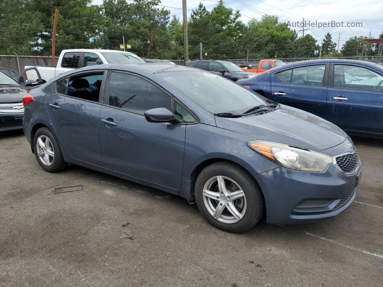 2016 Kia Forte Lx Gray vin: KNAFK4A6XG5606074