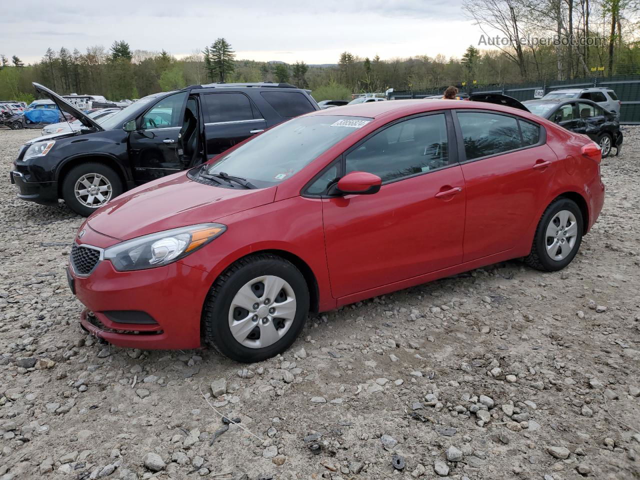 2016 Kia Forte Lx Red vin: KNAFK4A6XG5611694