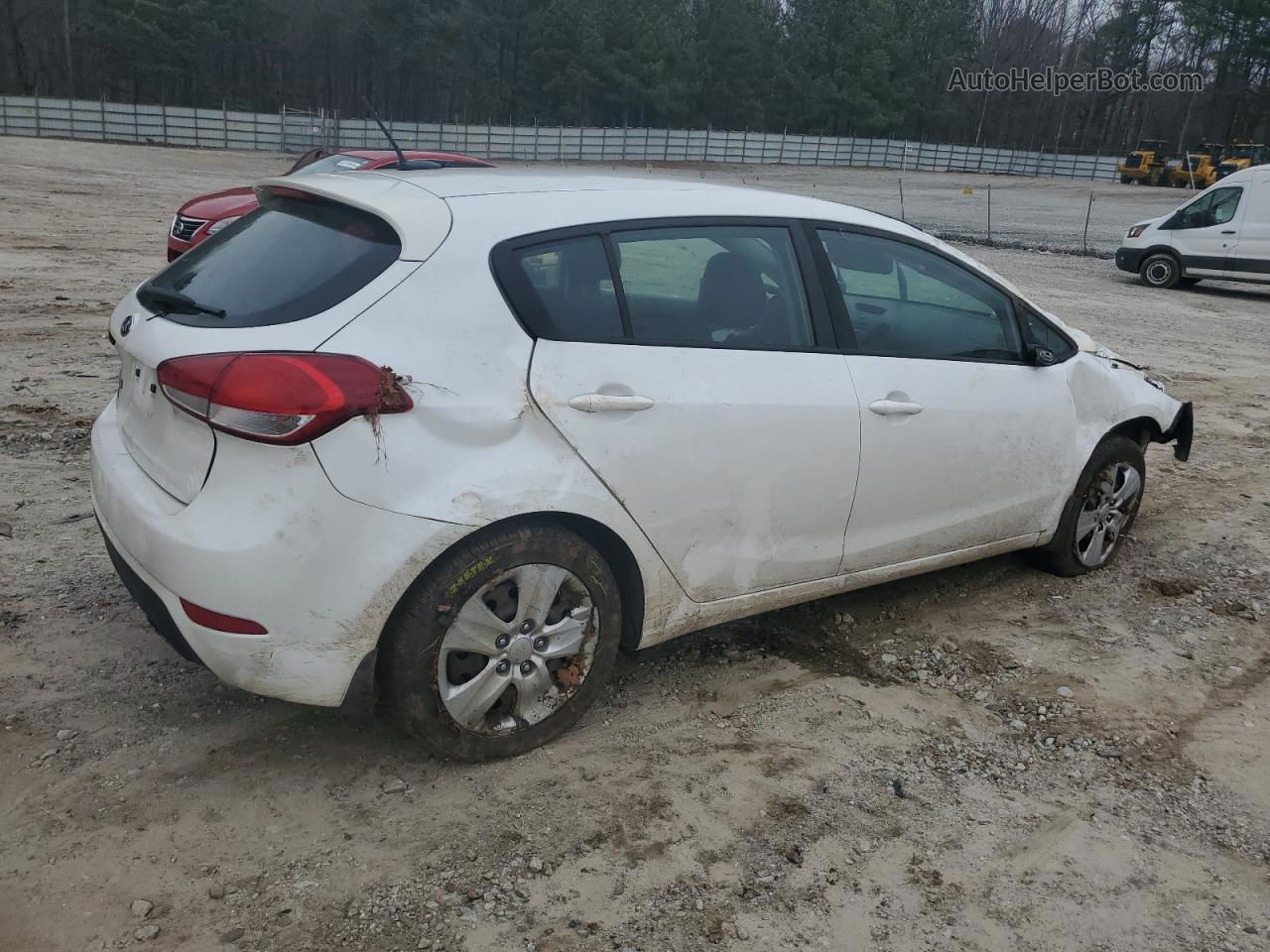 2016 Kia Forte Lx White vin: KNAFK5A81G5573585