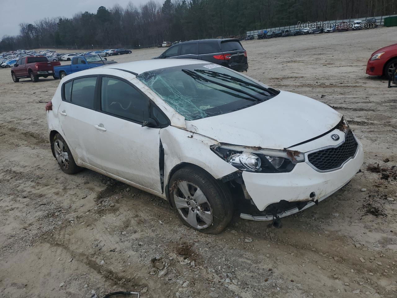 2016 Kia Forte Lx White vin: KNAFK5A81G5573585