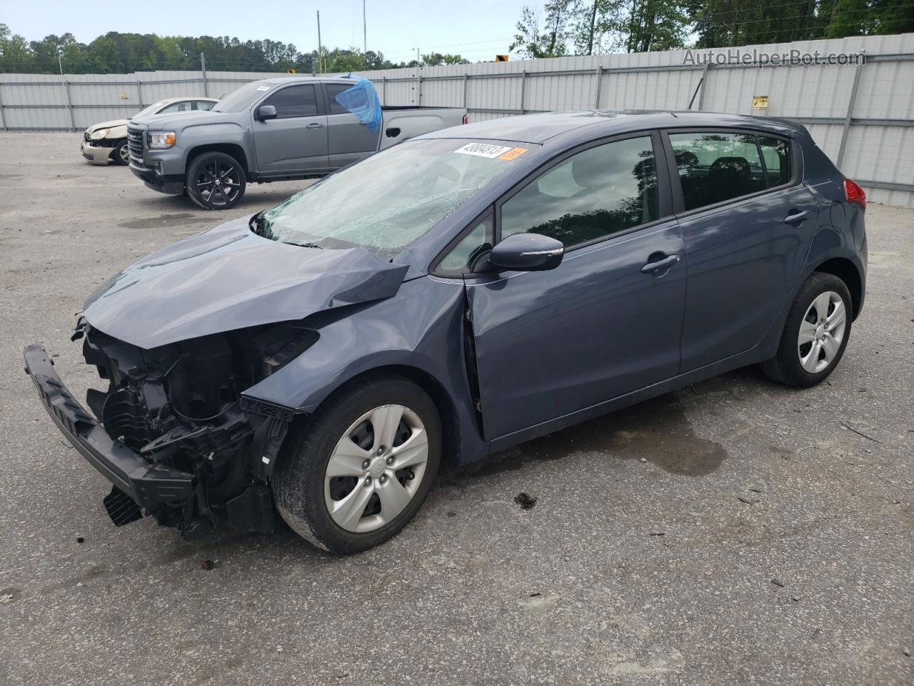 2016 Kia Forte Lx Gray vin: KNAFK5A81G5589432