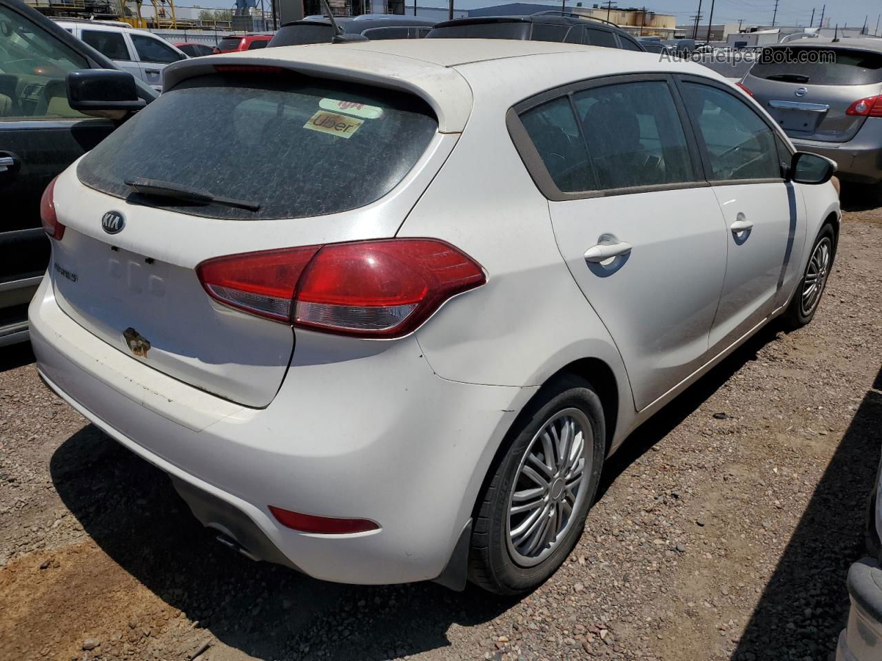 2016 Kia Forte Lx White vin: KNAFK5A83G5547165