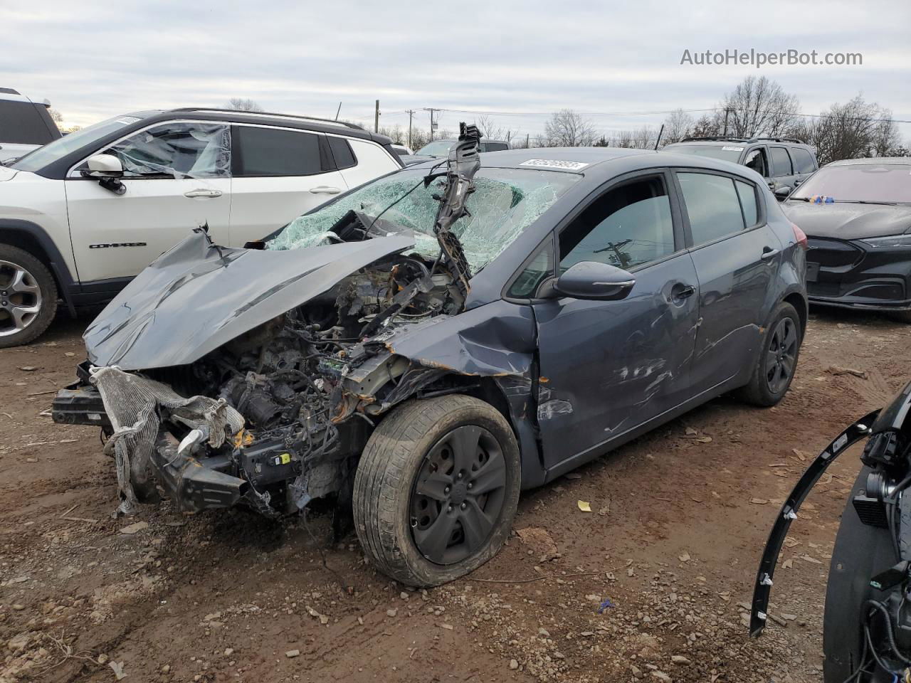 2016 Kia Forte Lx Charcoal vin: KNAFK5A83G5653793