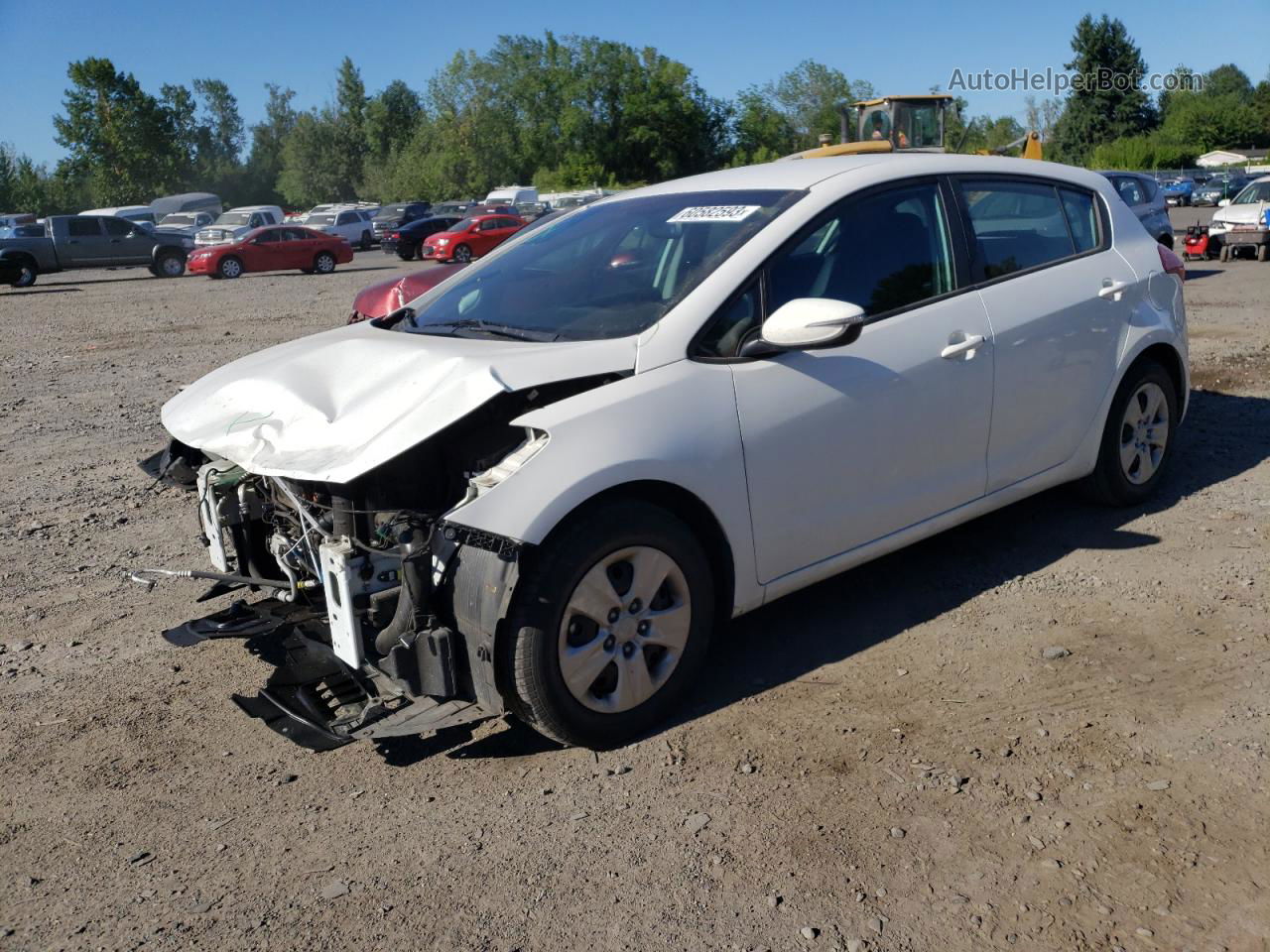 2018 Kia Forte Lx White vin: KNAFK5A83J5773343