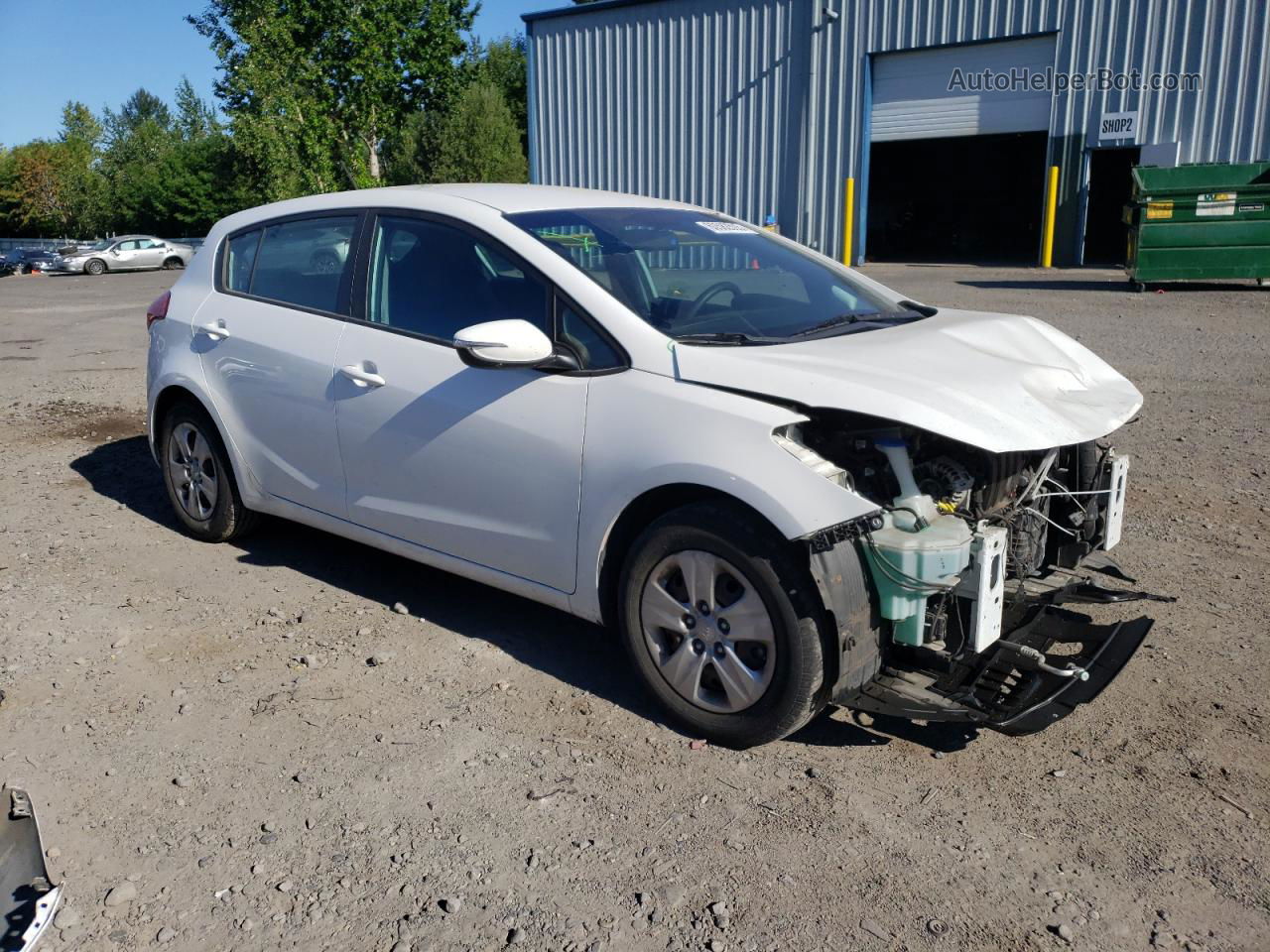 2018 Kia Forte Lx White vin: KNAFK5A83J5773343