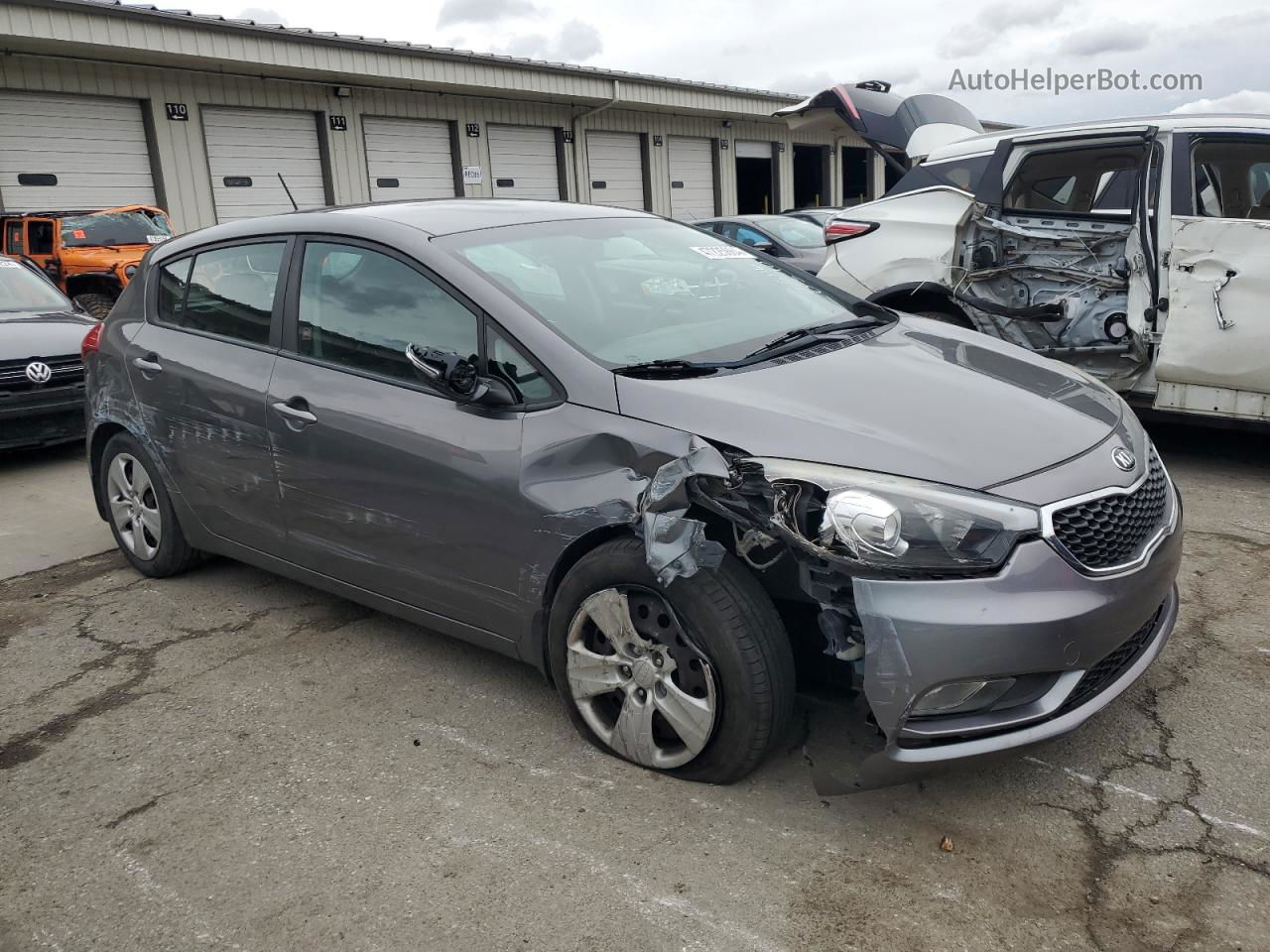 2016 Kia Forte Lx Gray vin: KNAFK5A84G5654614