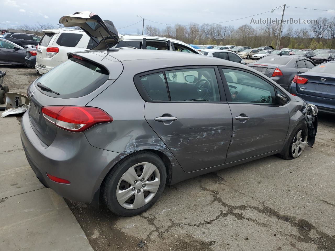 2016 Kia Forte Lx Gray vin: KNAFK5A84G5654614