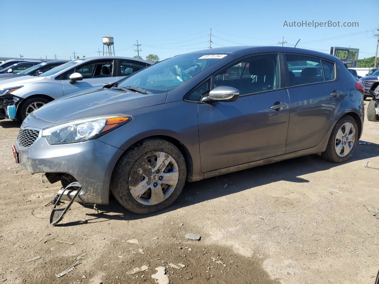 2016 Kia Forte Lx Gray vin: KNAFK5A85G5586307