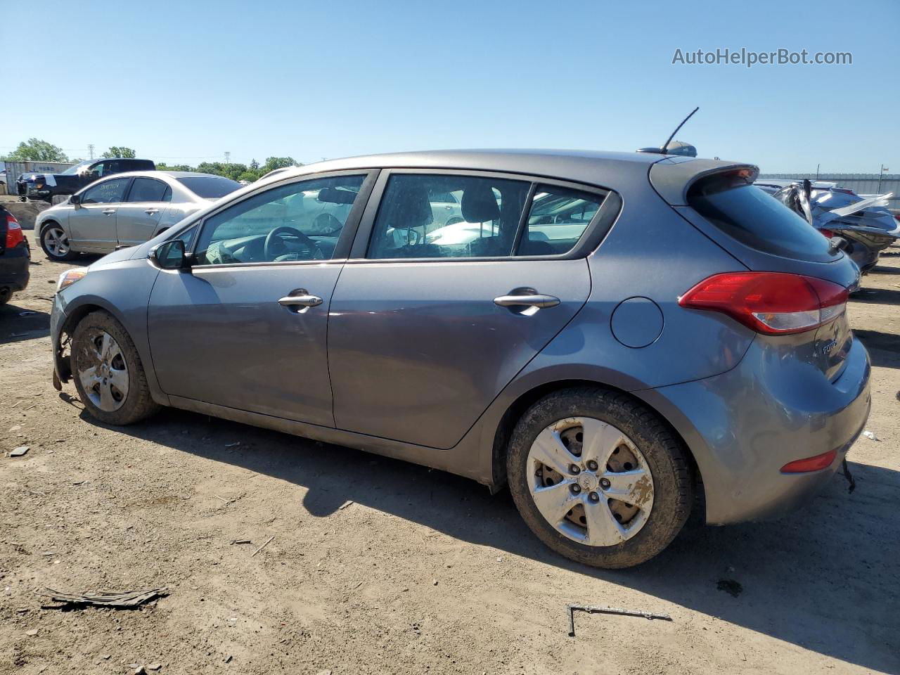 2016 Kia Forte Lx Gray vin: KNAFK5A85G5586307