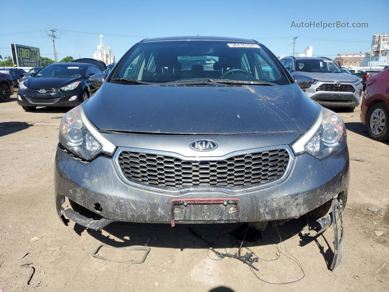 2016 Kia Forte Lx Gray vin: KNAFK5A85G5586307