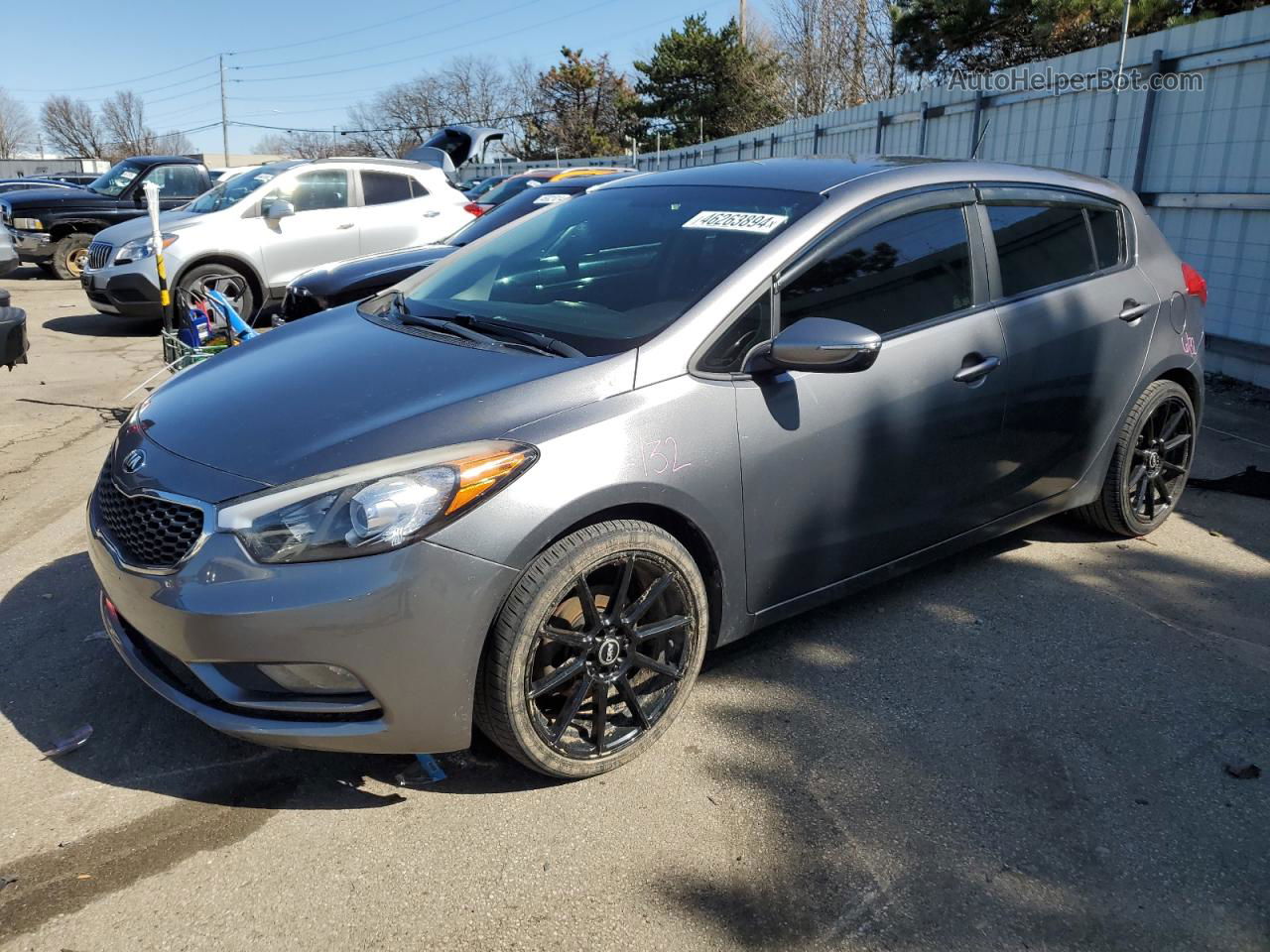 2016 Kia Forte Lx Gray vin: KNAFK5A85G5621850