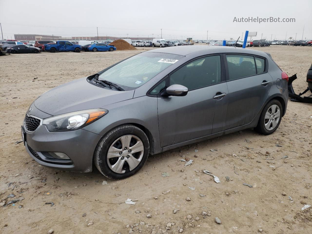 2016 Kia Forte Lx Серый vin: KNAFK5A88G5604637