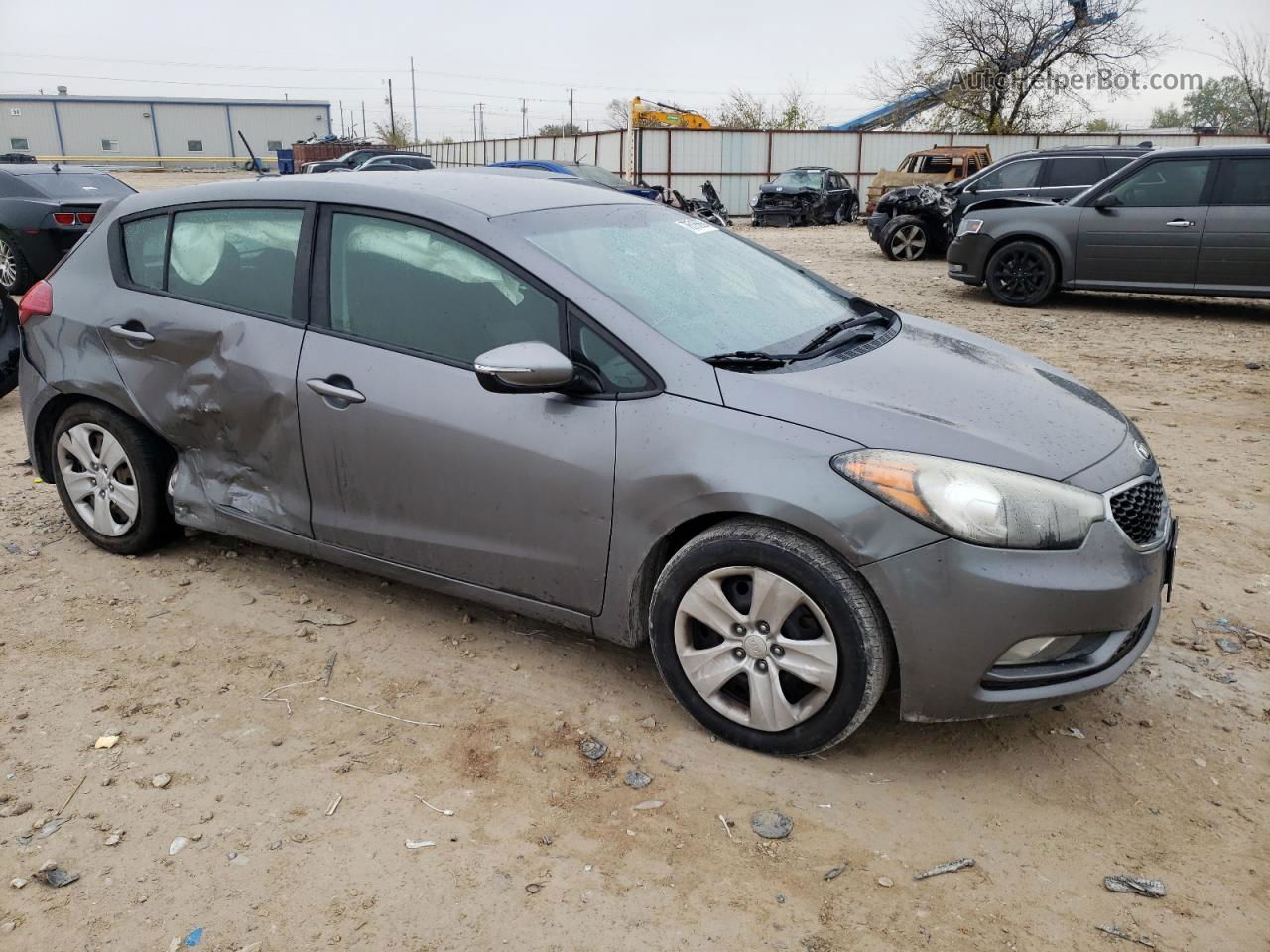 2016 Kia Forte Lx Gray vin: KNAFK5A88G5604637