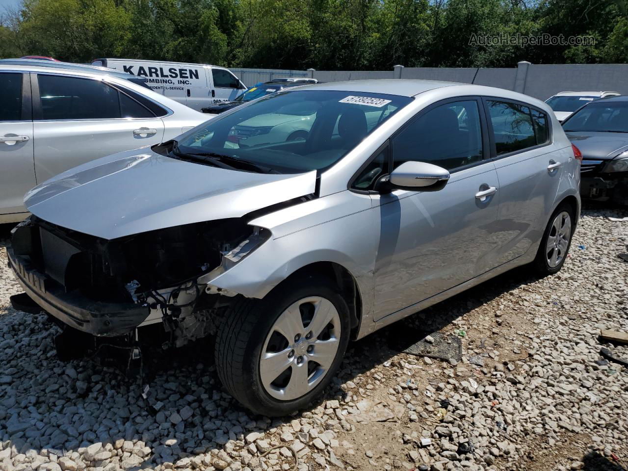 2016 Kia Forte Lx Silver vin: KNAFK5A89G5621124