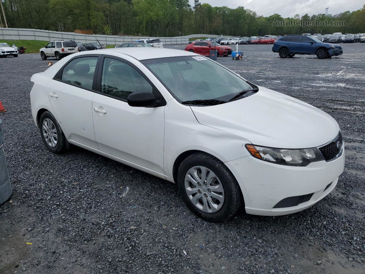 2012 Kia Forte Lx White vin: KNAFT4A20C5486208