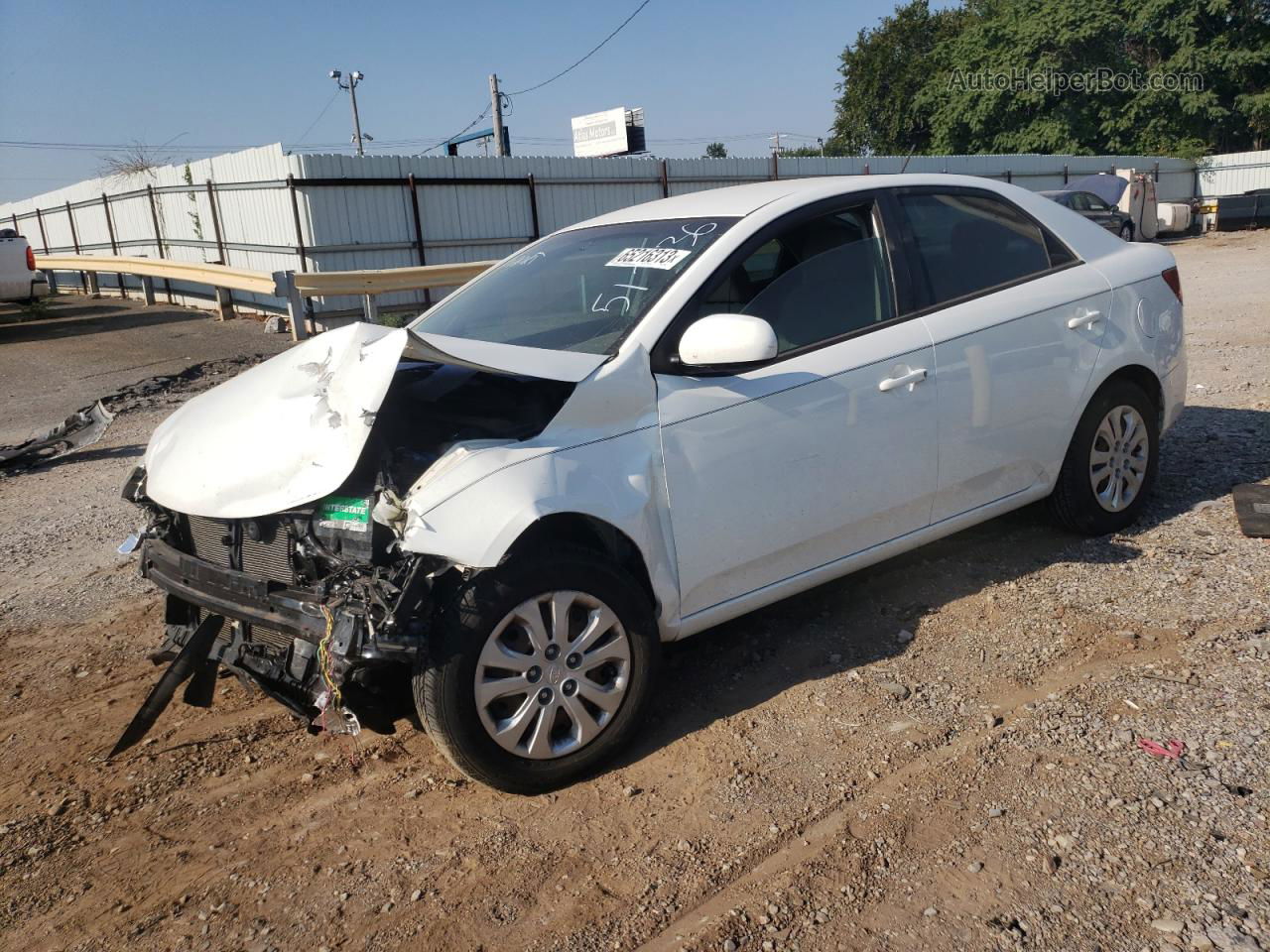 2012 Kia Forte Lx White vin: KNAFT4A20C5517036