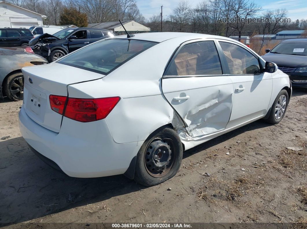 2012 Kia Forte Lx White vin: KNAFT4A26C5639495