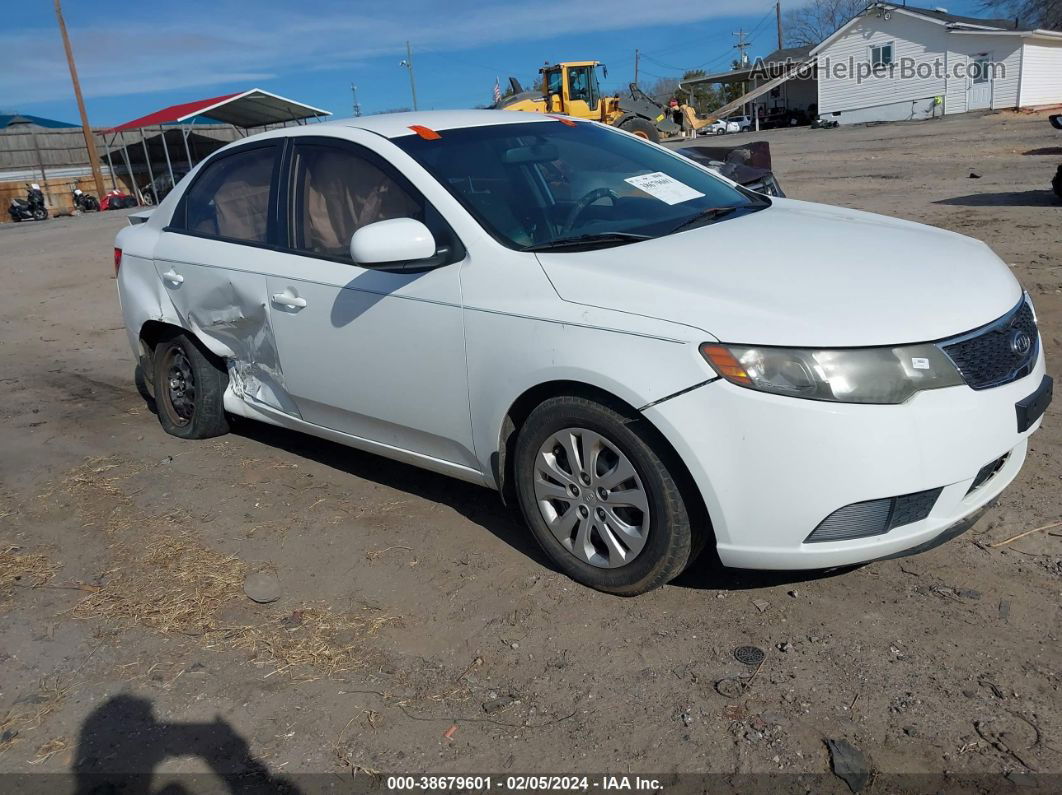 2012 Kia Forte Lx White vin: KNAFT4A26C5639495