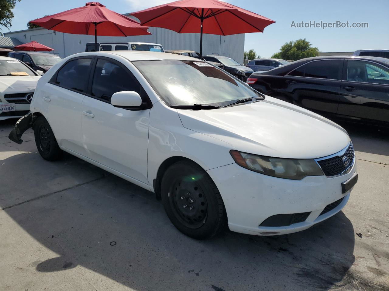 2012 Kia Forte Lx White vin: KNAFT4A29C5593483