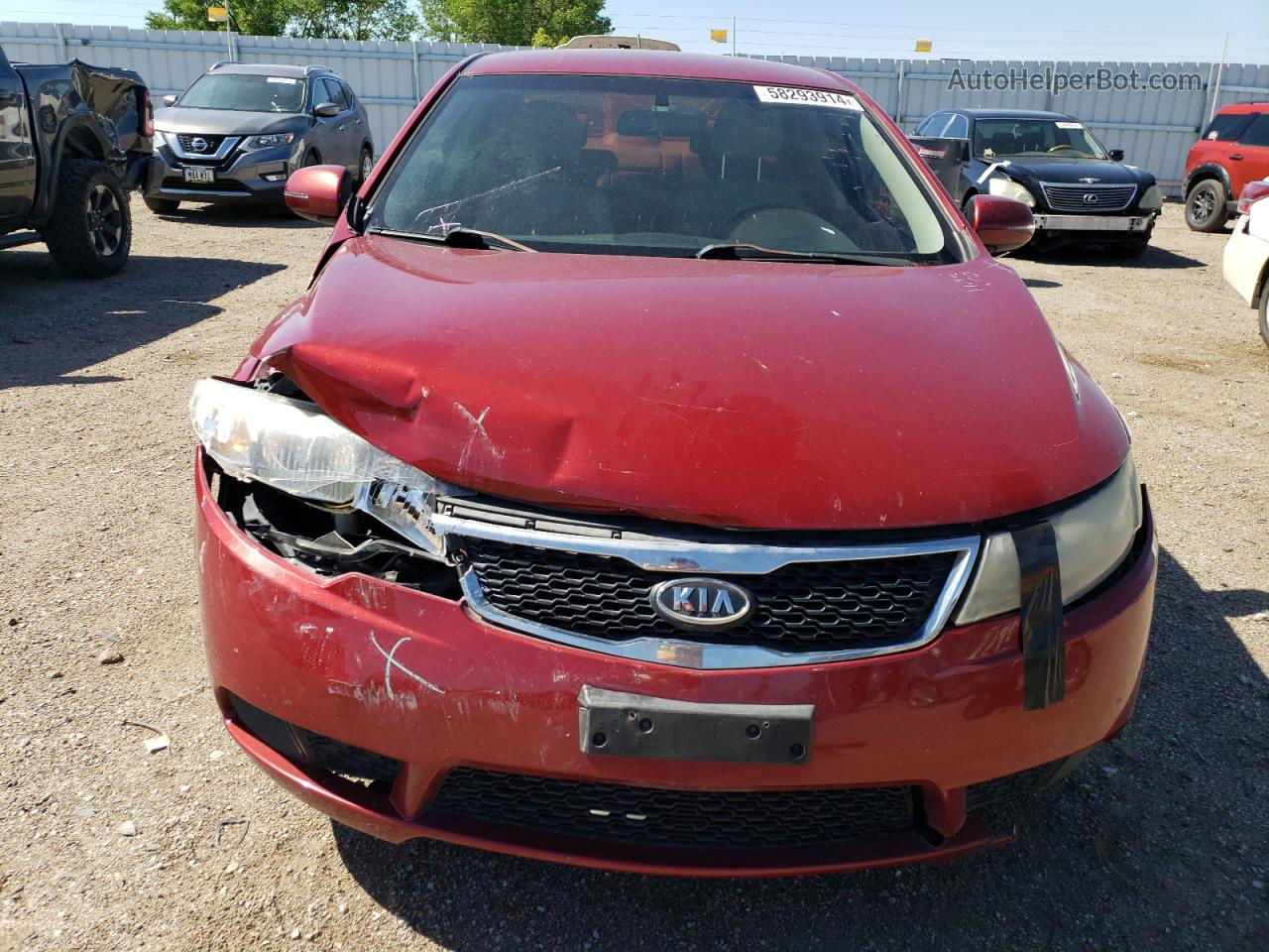 2012 Kia Forte Ex Red vin: KNAFU4A20C5571465