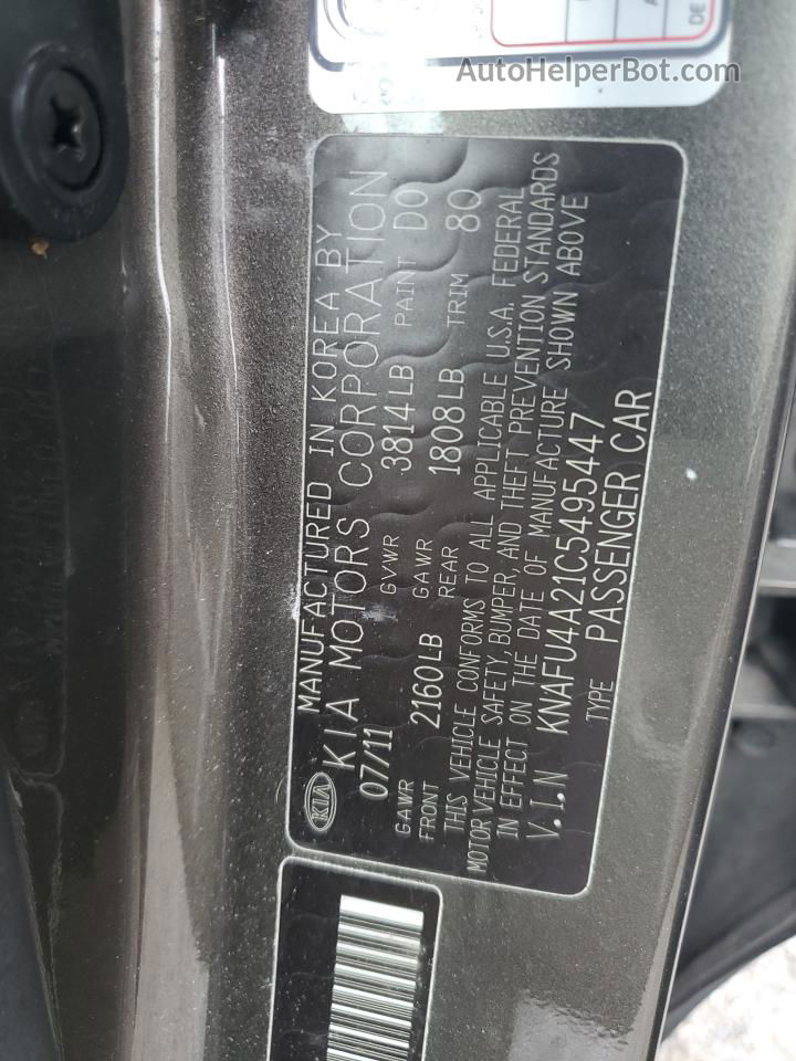 2012 Kia Forte Ex Gray vin: KNAFU4A21C5495447